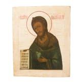 Gro&szlig;e Ikone mit dem Heiligen Johannes dem Vorl&auml;ufer aus einer Deesis, Russland, Anfang 19. Jhdt.