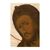 Gro&szlig;e Ikone mit dem Heiligen Johannes dem Vorl&auml;ufer aus einer Deesis, Russland, Anfang 19. Jhdt.