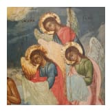 Gro&szlig;e Ikone mit der Taufe Christi, Russland, Ende 18. Jhdt.