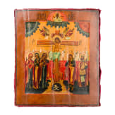Ikone mit der Kreuzigung Christi, Russland, 19. Jhdt.