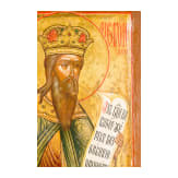 Gro&szlig;e Ikone mit K&ouml;nig Melchisekdek, Russland, 19. Jhdt.