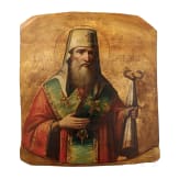 Ikone mit dem Heiligen Peter, Metropolit von Moskau, Russland, 19. Jhdt.