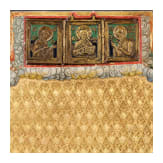 Gro&szlig;formatige Ikone mit den Heiligen Feodosij von Uglitsch und Seraphim von Sarow, Russland, nach 1903