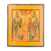 Ikone mit sechs Heiligen, Russland, Anfang 20. Jhdt.