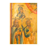 Ikone mit sechs Heiligen, Russland, Anfang 20. Jhdt.