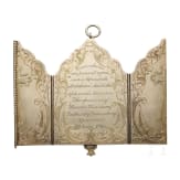 Ikonen-Triptychon mit dem Heiligen Wladimir, Russland, Moskau, Iwan S. Gubkin, um 1890, mit Etui der Firma Olowjanischnikow
