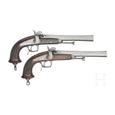 Ein Paar Offizierspistolen M 1833, 2. Modell