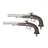 Ein Paar Offizierspistolen M 1833, 2. Modell