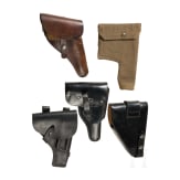 F&uuml;nf Pistolentaschen, USA, UdSSR, BRD, Schweden, Schweiz