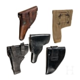 F&uuml;nf Pistolentaschen, USA, UdSSR, BRD, Schweden, Schweiz