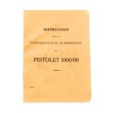 Instruction suisse originale du Pistolet 1900/06