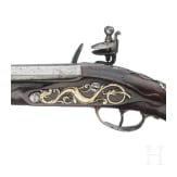 Lange Steinschlosspistole f&uuml;r Offiziere der Kavallerie, deutsch, Mitte 18. Jhdt.