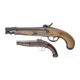 Scharnierpistole M 1816/43 und kleine Pistole