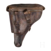 Pistole 08, DWM, 1915, mit Durchschuss, dazu Koffertasche
