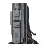 Pistole 08, DWM, 1915, mit Durchschuss, dazu Koffertasche