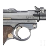 Lange Pistole 08, DWM, 1917, mit Anschlagbrett
