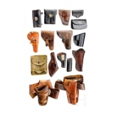 Konvolut Holster und Munitionstaschen, 19./20. Jhdt.