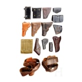 Konvolut Holster und Munitionstaschen, 19./20. Jhdt.