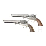 Zwei Perkussionsrevolver im Kasten