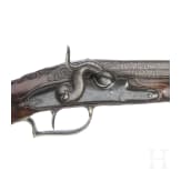 Silbermontierte Perkussionspistole, deutsch, um 1760