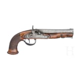 A pair of percussion pistols, Liege, circa 1810