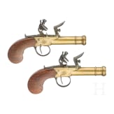 Ein Paar Steinschoss-Messing-Terzerole, deutsch oder fl&auml;misch, um 1800