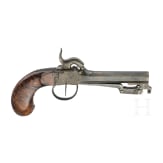Perkussionsterzerol mit Springbajonett, fl&auml;misch, um 1840