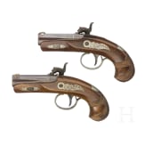 Ein Paar Perkussions-Derringer im Kasten, Italien, um 1980
