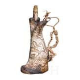 Knochen-Pulverflasche im Stil der Renaissance, Italien, Mitte 19. Jhdt.