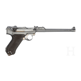 Lange Pistole 08, DWM, 1915, mit Brett und Tasche