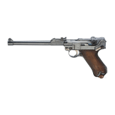 Lange Pistole 08, DWM, 1916, mit Brett und Tasche