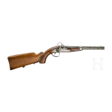 A Schleswig percussion mounted police pistol M 1851 with butt, A. Francotte in Li&egrave;ge