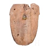 A painted wooden mummy mask, Late Period, mid-3rd of the 1st millennium B.C.