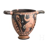 A red-figure Apulian skyphos, 2nd half of the 4th century B.C.