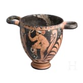 A red-figure Apulian skyphos, 2nd half of the 4th century B.C.