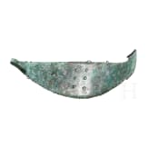 An early Etruscan belt fitting with clasp hook, mid-8th century B.C.