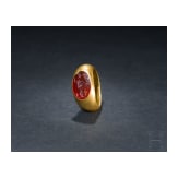 A Roman gold ring with a high-quality carnelian cameo, 1st&ndash;2nd century A.D.