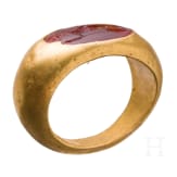 A Roman gold ring with a high-quality carnelian cameo, 1st&ndash;2nd century A.D.