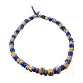 43 yellow-based and 42 dark blue glass beads, Celtic, 5th&ndash;4th century B.C.