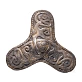 High-quality copy of a silver &lsquo;trefoil fibula&rsquo; with Mammen-style decoration (Viking, mid-10th to early 11th century) from the late 19th century