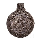 Silver pendant with filigree decoration, Viking, 10th century.