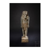 High-quality copy of a statue of Merenptah, made of Egyptian black granite, modelled on the example from the Luxor Museum, late 1950s