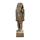 High-quality copy of a statue of Merenptah, made of Egyptian black granite, modelled on the example from the Luxor Museum, late 1950s
