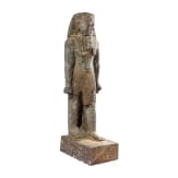 High-quality copy of a statue of Merenptah, made of Egyptian black granite, modelled on the example from the Luxor Museum, late 1950s