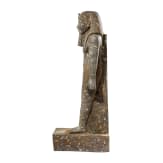 High-quality copy of a statue of Merenptah, made of Egyptian black granite, modelled on the example from the Luxor Museum, late 1950s