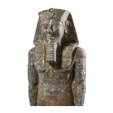 High-quality copy of a statue of Merenptah, made of Egyptian black granite, modelled on the example from the Luxor Museum, late 1950s