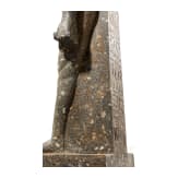 High-quality copy of a statue of Merenptah, made of Egyptian black granite, modelled on the example from the Luxor Museum, late 1950s