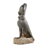 High-quality copy of a sculpture of a Horus falcon, 1950s