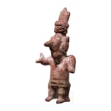 A painted clay figure, Mexico, Jualisco-culture, 100 AD - 250 BC