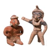 Two Pre-Columbian clay figures, Mexico, Jalisco/Veracruz, 200 - 900 AD